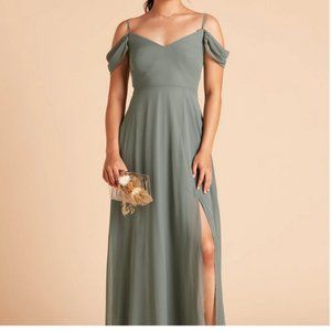 Birdy Grey Dress - Devin Convertible Chiffon Sea Glass Size M